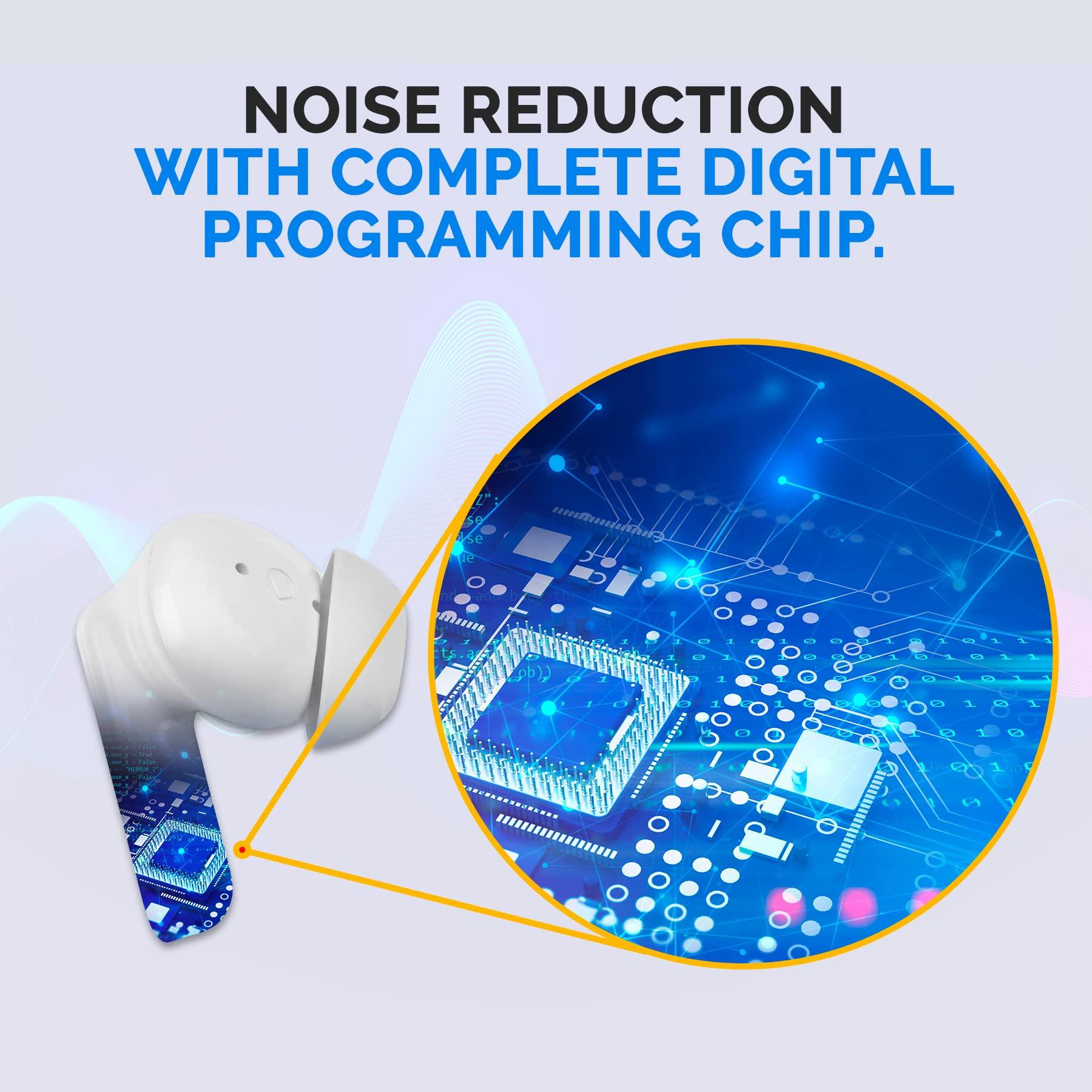 MEDca Hearing Amplifier Earbuds - Rechargeable, Wireless Bluetooth Audio and Personal Sound Enhancement Device Aids for Adults Seniors with Noise Canceling, Feedback Reduction and Portable Charging Case