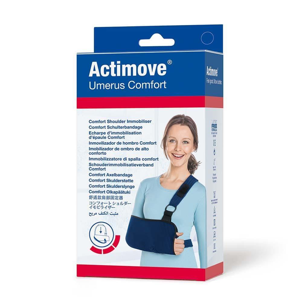 Actimove Actimove Ummerus Comfort Arm Sling Shoulder Brace | Medical Arm Sling Shoulder Immobilizer for Broken, Dislocated, Fracture or Strain Injury Support, Right & Left Arm | Blue, X-Large