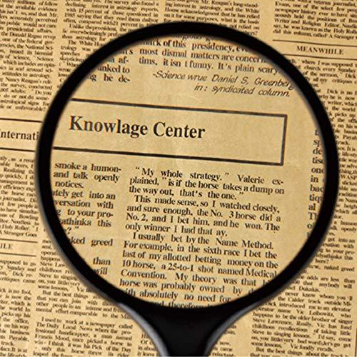LUSTAR 10x Handheld Magnifying Glass Magnifier for Children and The Elderly for Reading Scientific Observation Daily Life