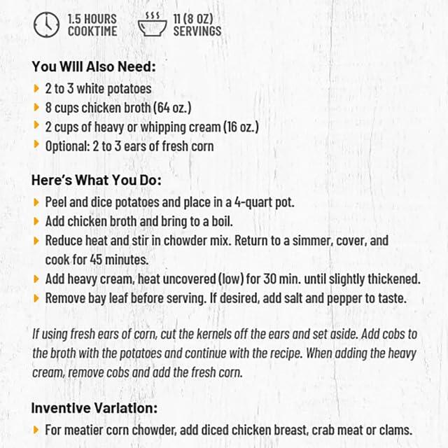 Anderson House Anderson House Frontier Soups Combo Pack: (1) Illinois Prairie Corn Chowder, 7 oz and (1) South of the border Tortilla, 4.5 oz