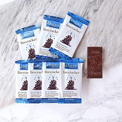 Chuao Chocolatier Chuao Chocolatier Firecracker Dark Chocolate Mini Bars | Gourmet Chocolate Sea Salt Chipotle Artisan European No Preservatives | Gift Baskets, Christmas, Valentines Day, Gifts | 100 Pack
