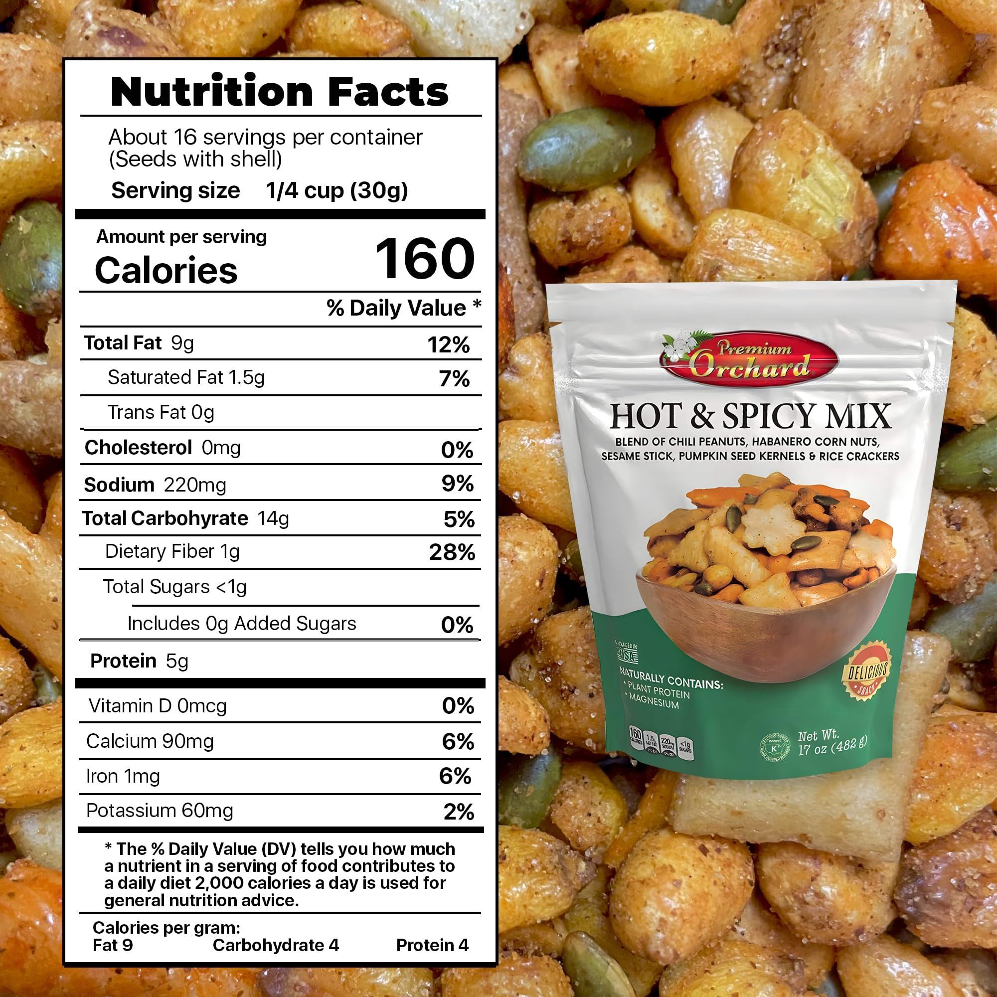 Premium Orchard MIXED NUTS Sweet & Spicy Nut Mix + Hot & Spicy Mix Savory Snacks Packed Fresh Healthy Protein Snack