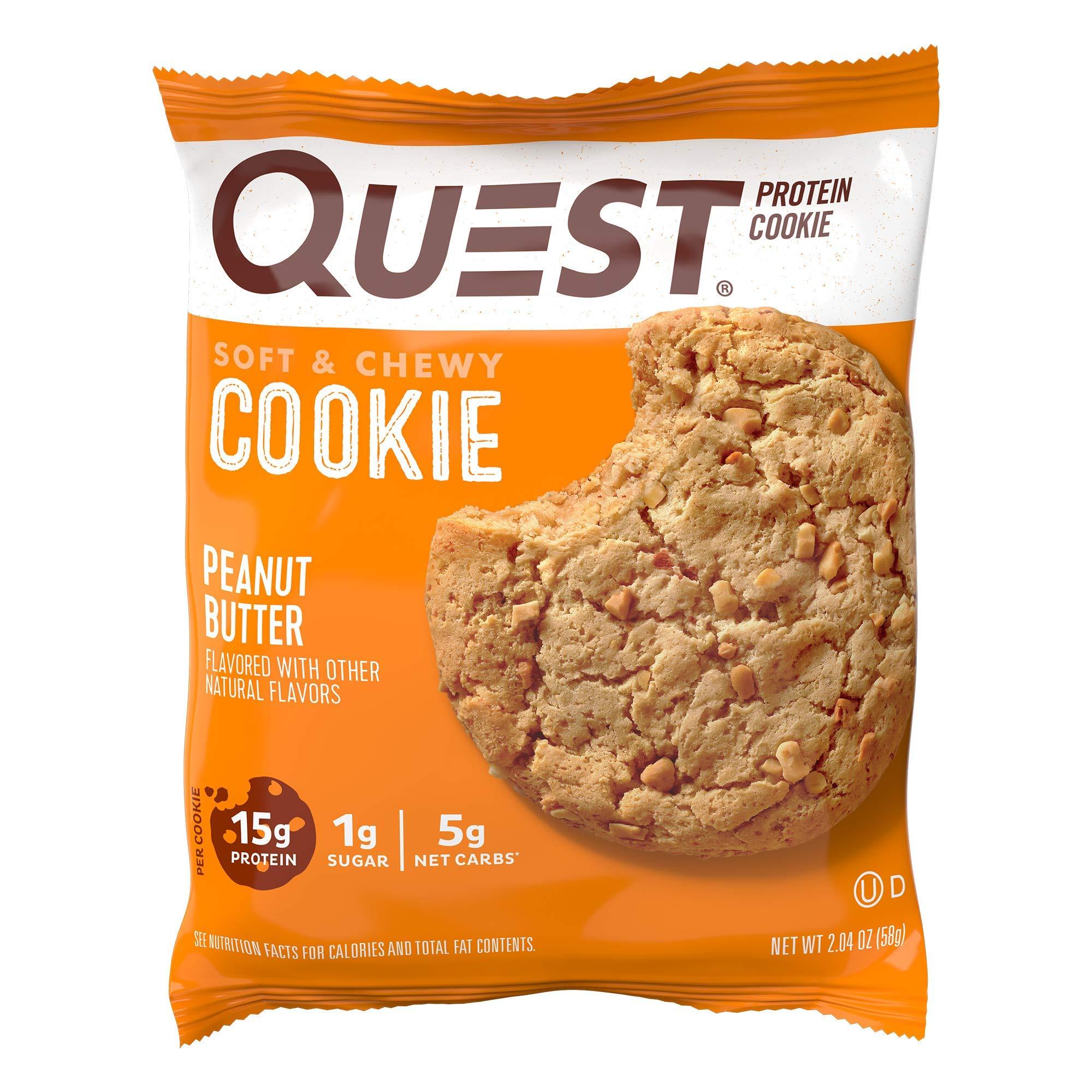 Quest Nutrition Quest Nutrition Protein Cookie, Peanut Butter,2.04 Ounce, Pack of 12