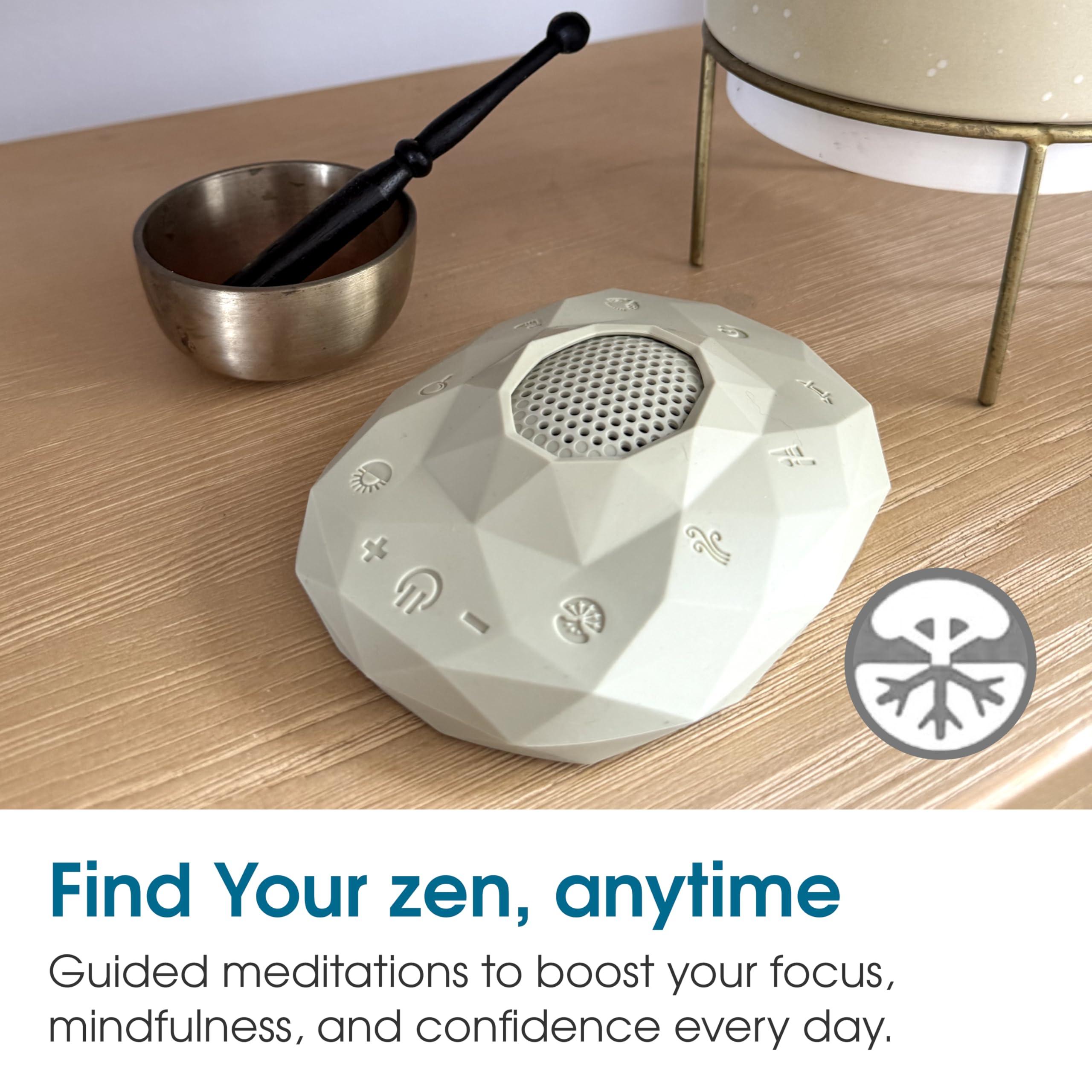 Zenimal Zenimal Teen and Adult Meditation Audio Player - Patented Screen-Free Mindfulness Device with 9 Audio Meditations and 60 Minutes of Soothing Sounds and Music, Jade Sandstone
