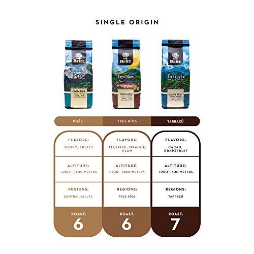 Cafe Britt Café Britt® - Costa Rican Poas Tierra Volcanica Coffee (12 oz.) (3-Pack) - Ground, Arabica Coffee, Kosher, Gluten Free, 100% Gourmet & Medium Light Roast
