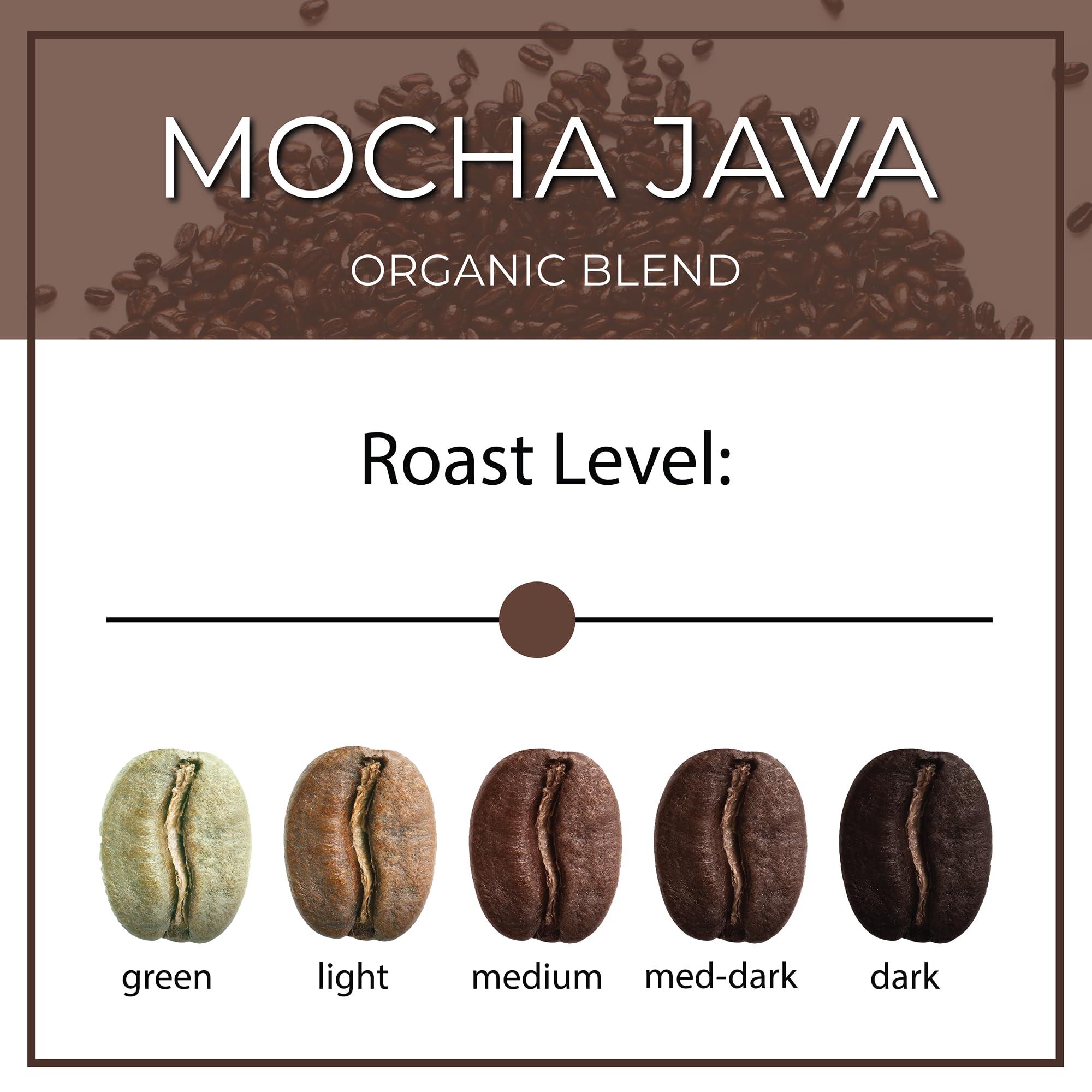 The Bean Coffee Company The Bean Organic Coffee Company Mocha Java, Medium Roast, Whole Bean Coffee, 5-Pound Bag