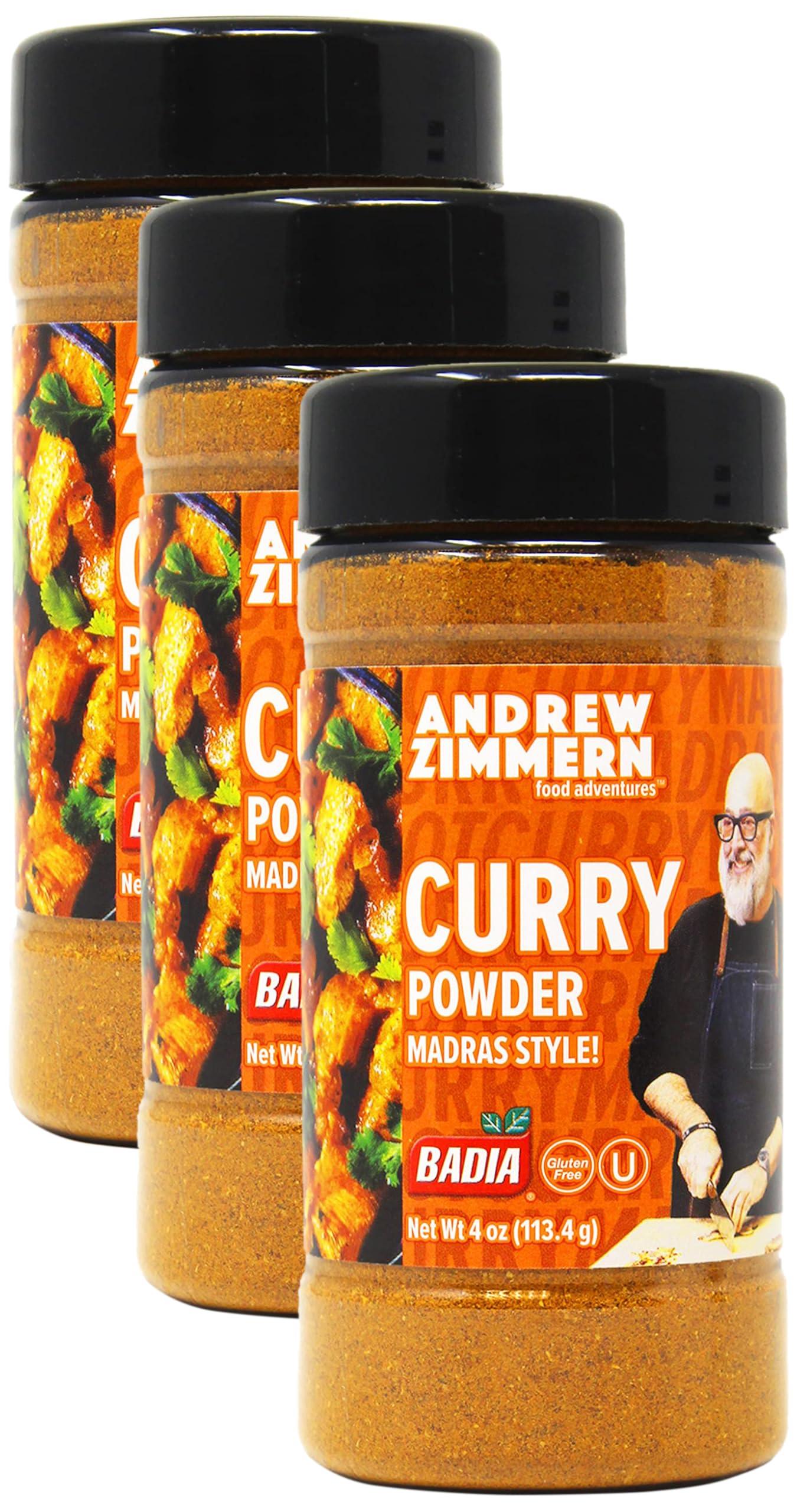 Badia Madras Curry Hot Curry - Andrew Zimmern, 4 Ounce (Pack of 3)