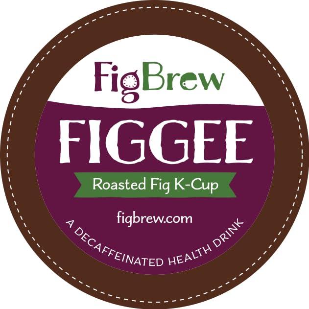 FigBrew FigBrew Figgee Roasted Fig Coffee Substitute, Coffee Alternative | Gluten-Free, Caffeine-Free, Organic & Natural Flavor | 12 Individual K-Cups, Single-Serve Pods