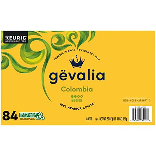Gevalia Gevalia Colombia K-Cup Coffee Pods, for a Keto and Low Carb Lifestyle 84 Count (Pack of 1)