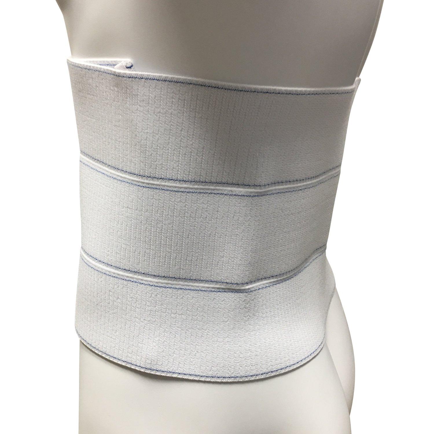 OTC OTC Abdominal Binder, Chest Support Brace, Rib Fracture, Unisex, Three-Panel, White, Small