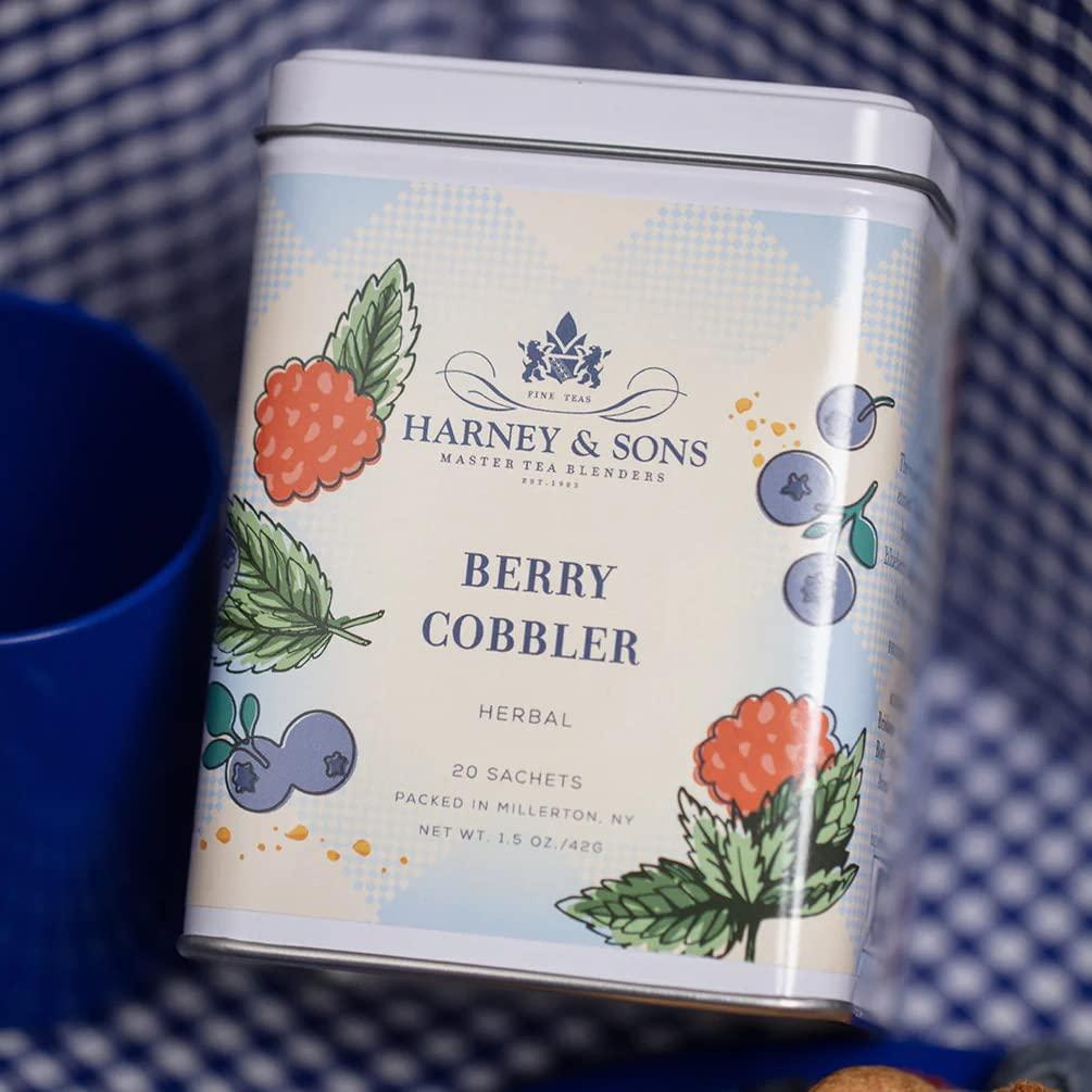 Harney & Sons Harney & Sons Berry Cobbler Tea, Tin of 20 sachets, Rooibos with Fruit Flavors