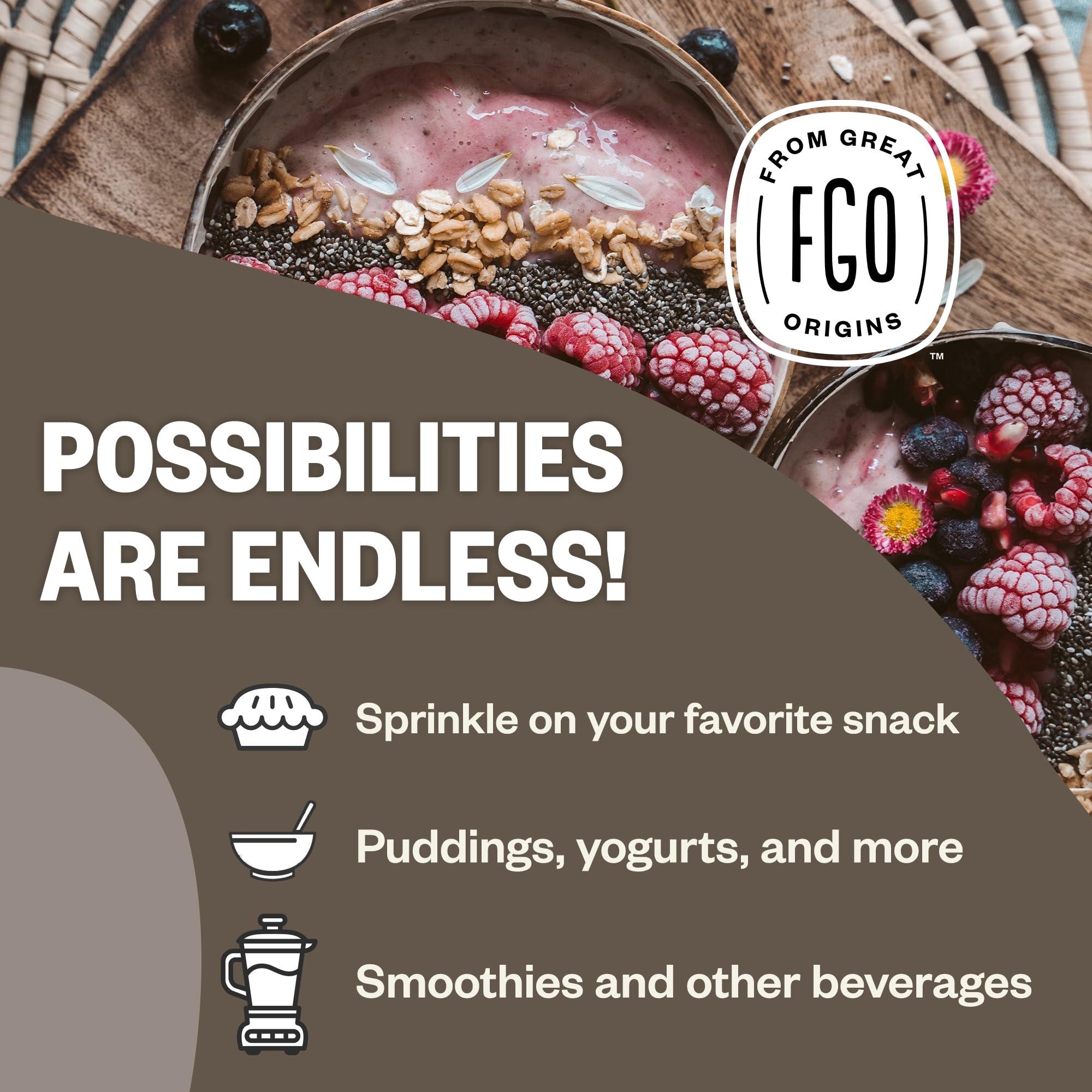 FGO FGO Organic Chia Seeds, 2 Pound / 32oz, Natural Raw Black Chia Seeds from Paraguay, Plant-Based, Non-GMO, Vegan, Gluten-Free, Gels Easily, Superfood, Packaging May Vary (Pack of 1)