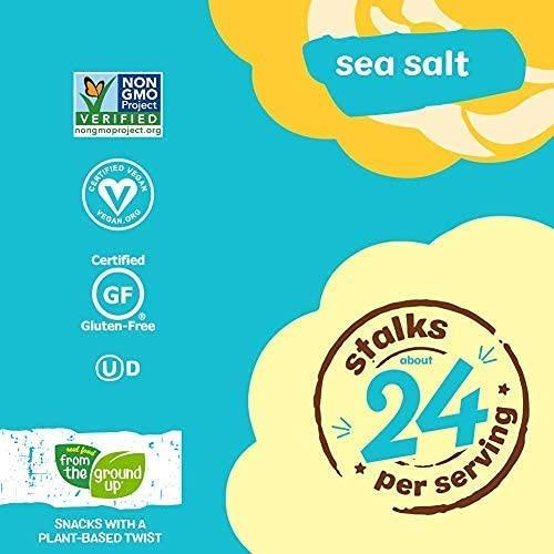 REAL FOOD FROM THE GROUND UP Real Food From The Ground Cauliflower Stalks - 6 Count, 4oz Bags (Sea Salt)