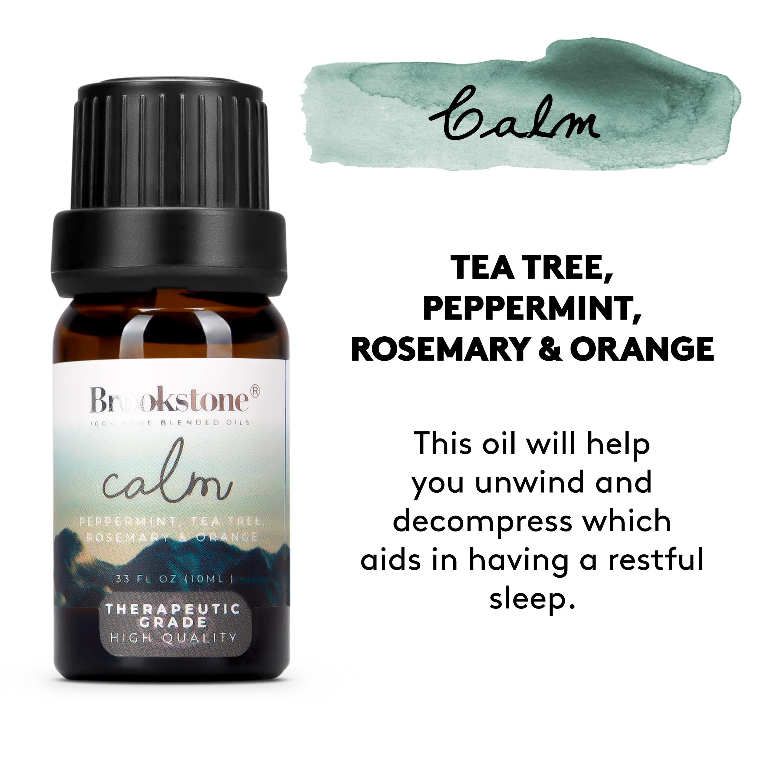 Brookstone Brookstone Essential Oil Blends Sleep Collection | Organic Essential Oil Set for Aromatherapy Diffuser, Massage Oil and Candle Scents | 3-Pack 10ml Bottles