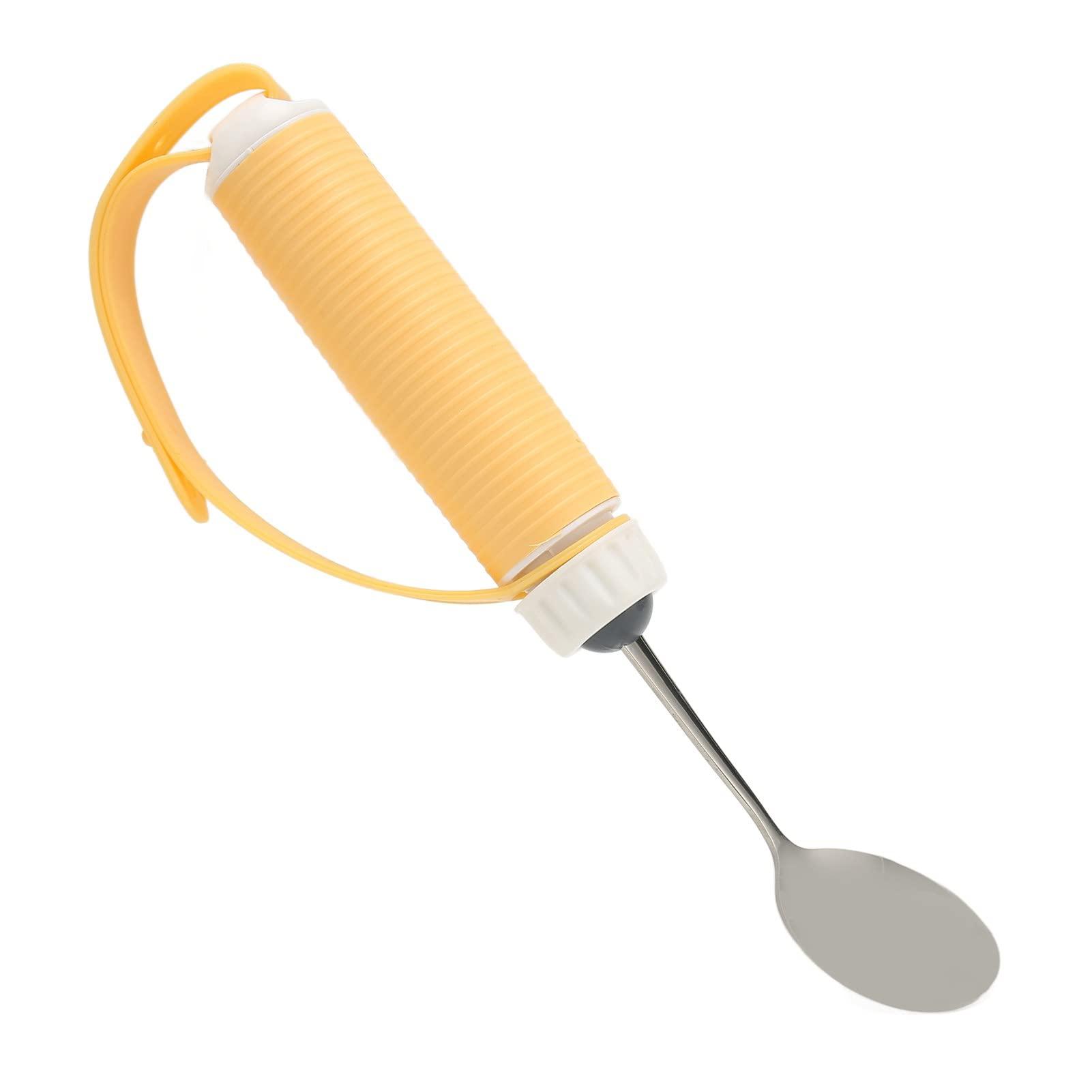 TITA-DONG Stainless Steel Adaptive Utensils, Weighted Easy Grip Adaptive Spoon with Non Slip Handle, Practical Eating Aids Spoon for Arthritis Disabled Patient Parkinsons Tremors