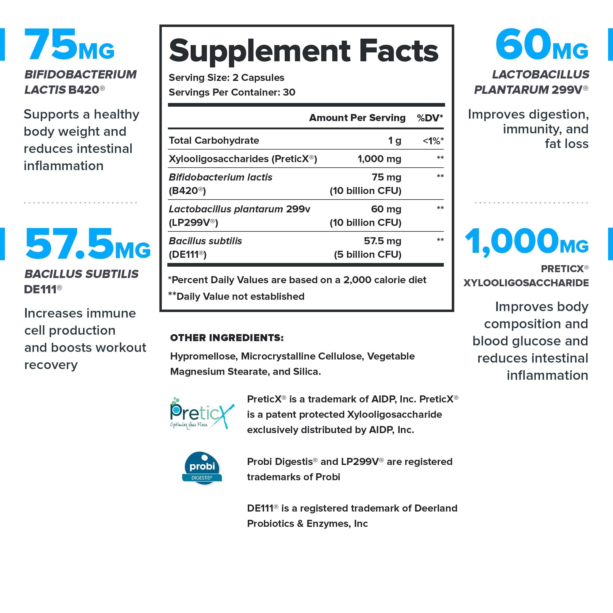 LEGION LEGION Biome Probiotic - Natural Probiotics Gut Health Supplement for Women & Men - Probiotic Nutritional Supplements Help Reduce Bloating, Cramping & Gas - Colon Health Probiotic Pills, 30 Servings