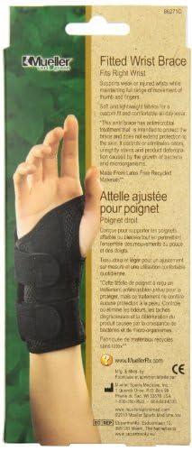 MUELLER Mueller Fitted Wrist Brace Green Line Right Fitted Wrist SM/MD 5-8"