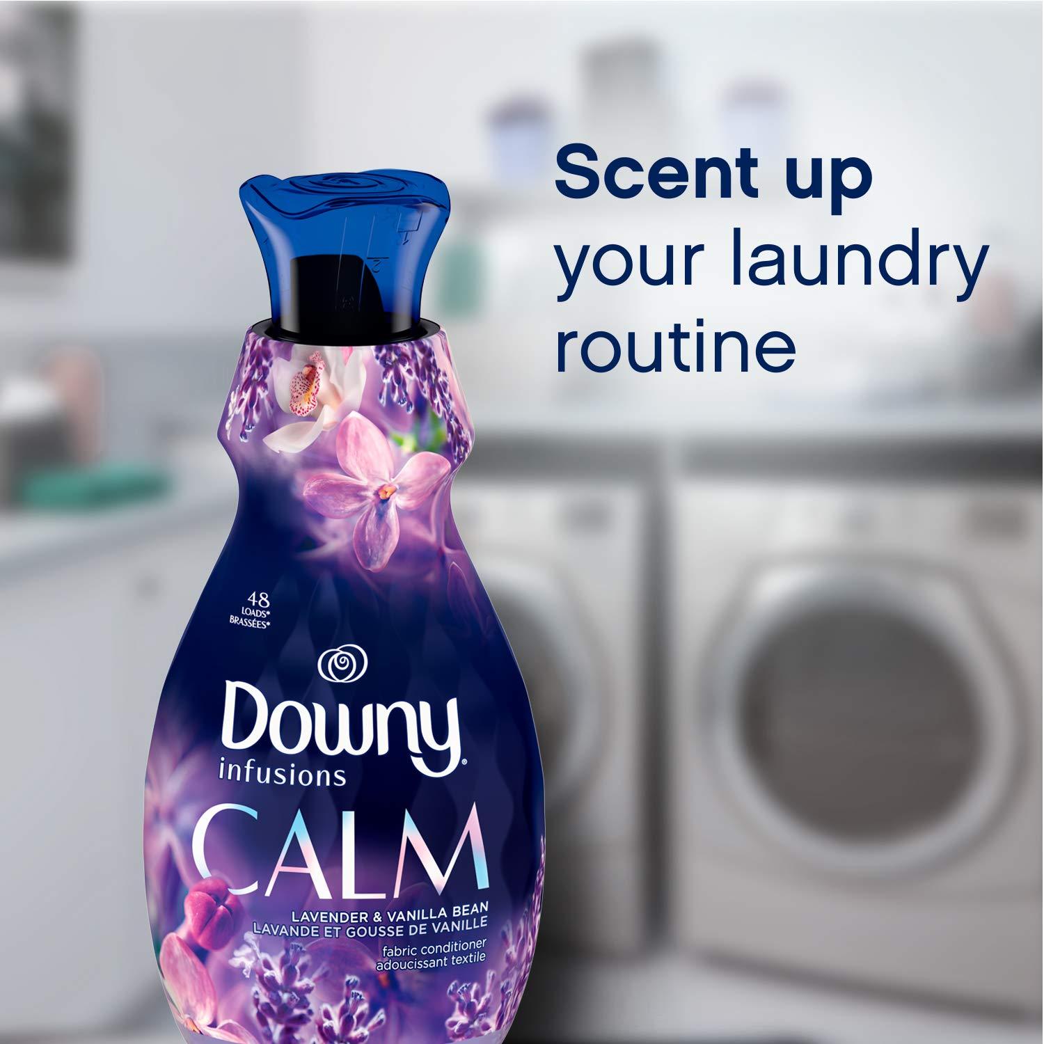 Downy Downy Infusions Liquid Fabric Softener, Calm, Lavender & Vanilla Bean, 81 fl oz