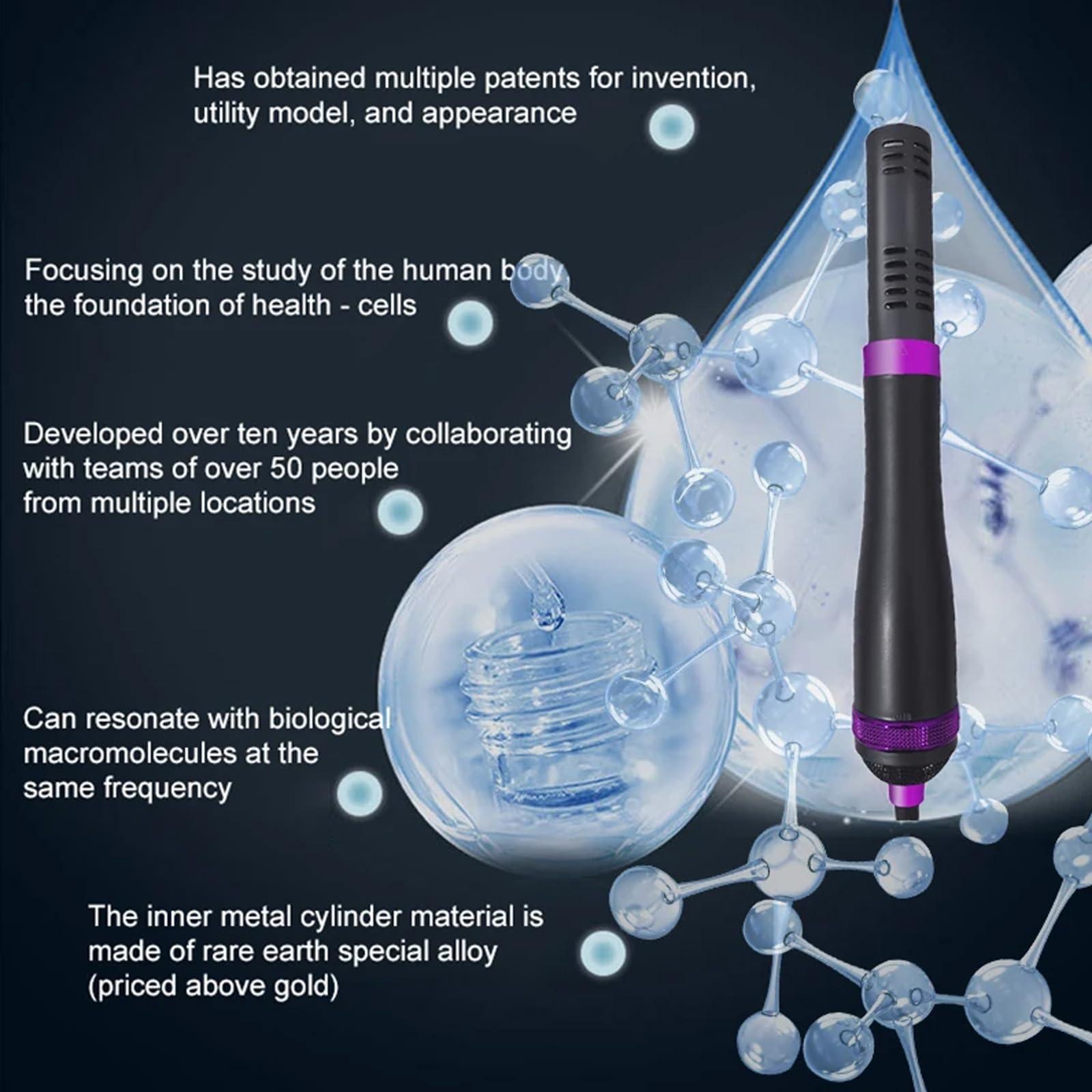 PODEC Terahertz Physiotherapy Device, Thz Blower Wand with Rotary Switch Design, 3 Levels of Wind Adjustment, Dredge The Meridians, Relieves Body Pain, for Home Spa Salon