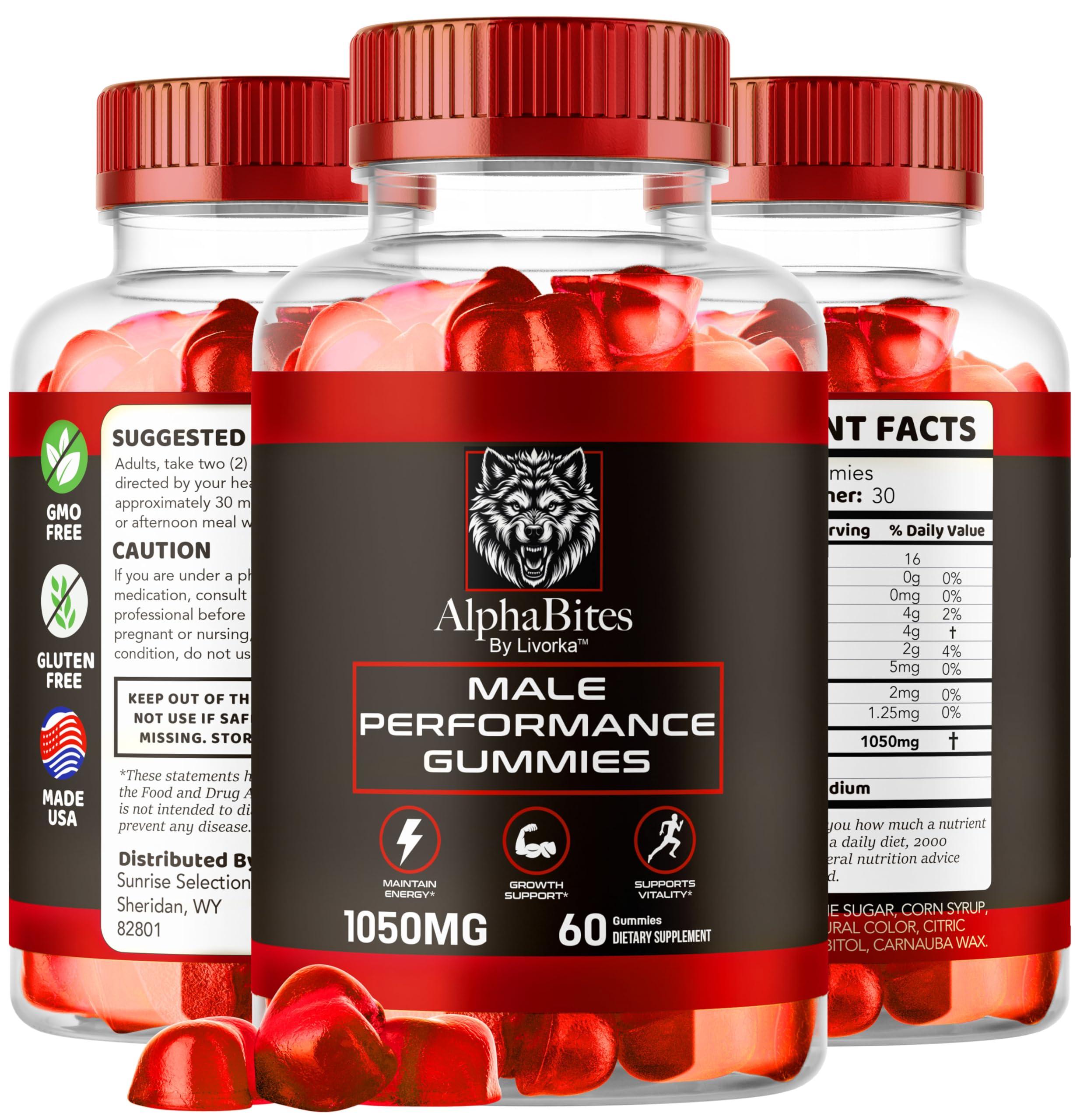 LIVORKA (3 Pack) Alpha Bites - Alpha Bites Gummies, Alpha Bites for Men, AlphaBites, AlphaBites Gummies, Alpha Bites Gummies for Men, AlphaBites for Men Gummy, AlphaBites Reviews, 180 Gummies for 3 Months