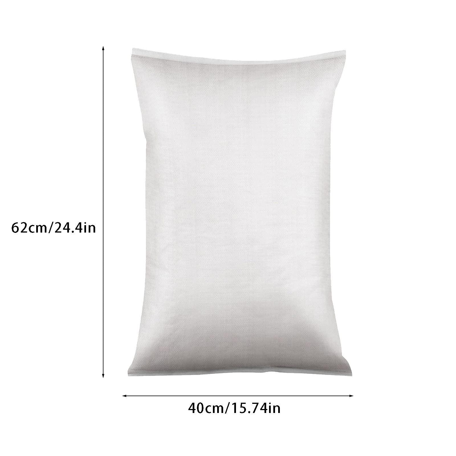 sgmedila Thick White Plastic Woven Bag Garden Bags, Reusable crop bags Soil bag Reusable Yard Bags Heavy Duty Gardening Leaf Bag, Yard Patio Bags,Outdoor Lawn Pool Waste Bags (10Pcs)