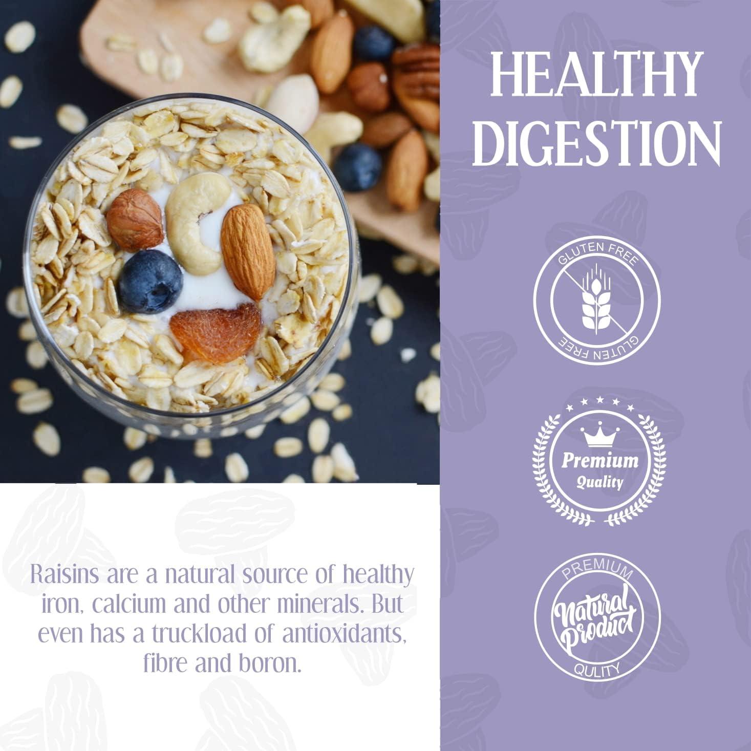 Generic Afghani Black Raisins with seed | Kali Kishmish | Kala Munakka Dry Fruit | Kali Draksh | High in Anti-oxidants | Healthy & Delicious | 250g