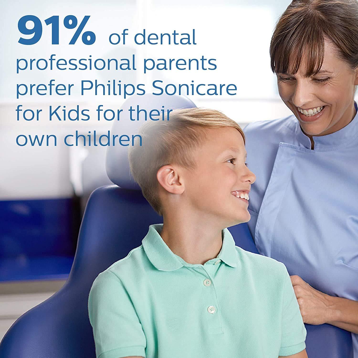 Philips Sonicare Philips Sonicare for Kids 3+ Bluetooth Connected Rechargeable Electric Power Toothbrush, Interactive for Better Brushing, Turquoise, HX6321/02