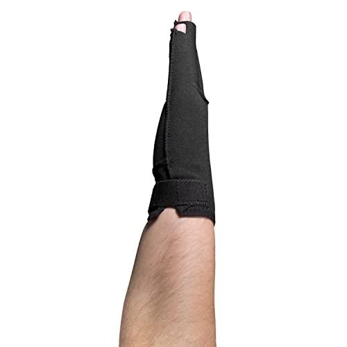 OTC OTC Resting Splint Glove, 5 Finger Semi-Rigid Splints, Open Tips, Black, Left Hand, Medium