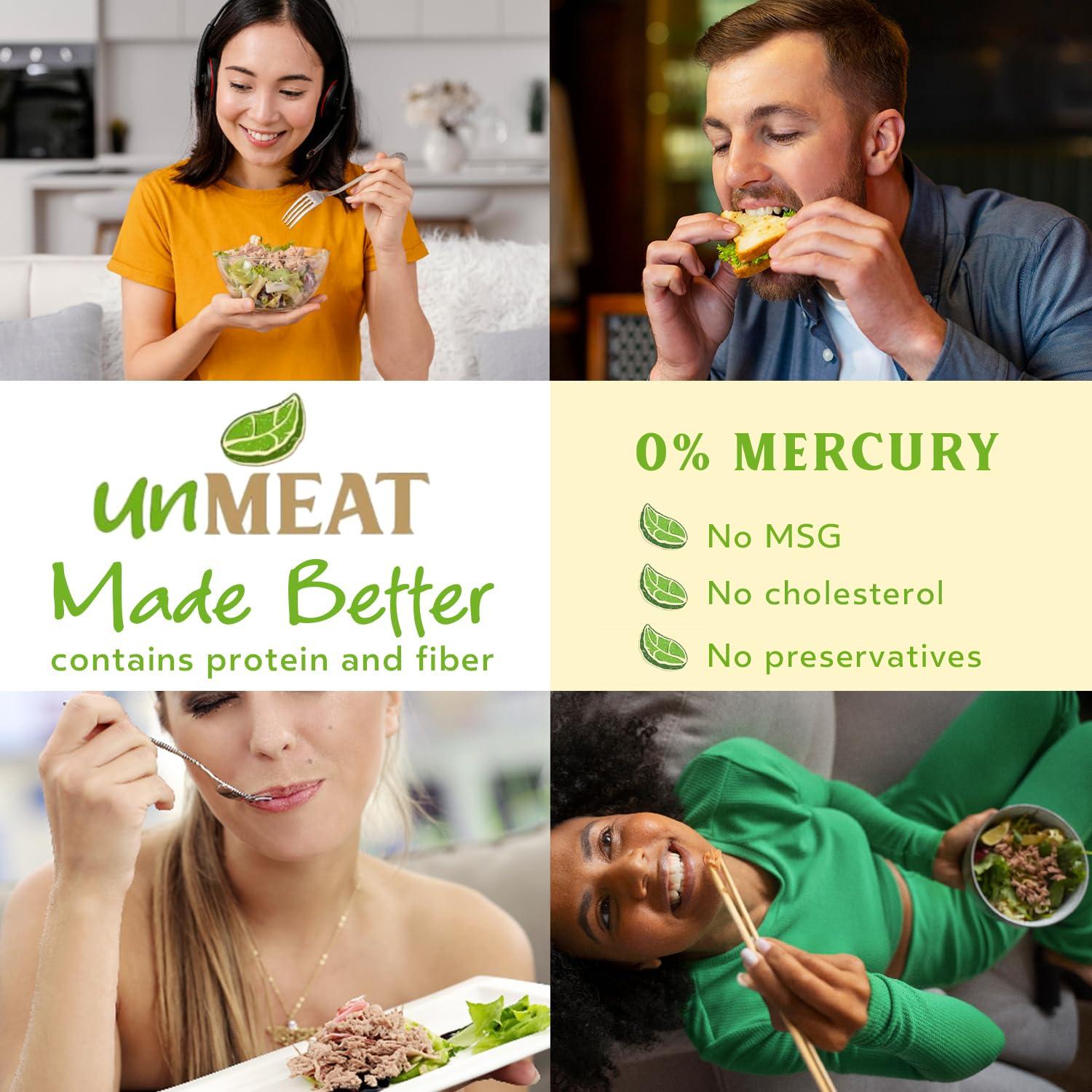unMEAT unMEAT Plant Based Tuna Style Flakes | Easy to Prepare Plant Based Canned Tuna | Protein-Rich Vegan Tuna in Sunflower Oil, 12 pack