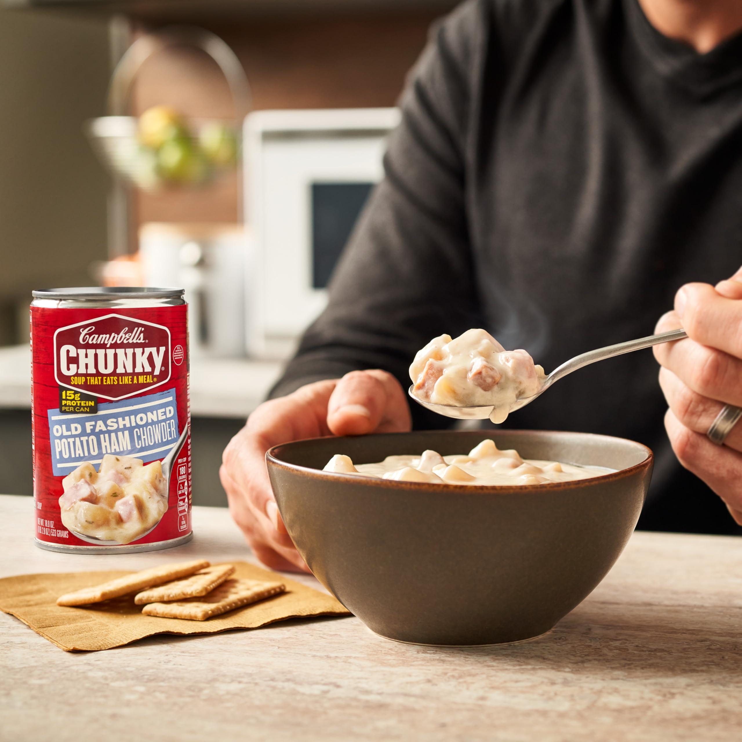 Campbell\'s Chunky Campbells Chunky Soup, Old Fashioned Potato Ham Chowder, 18.8 Oz Can