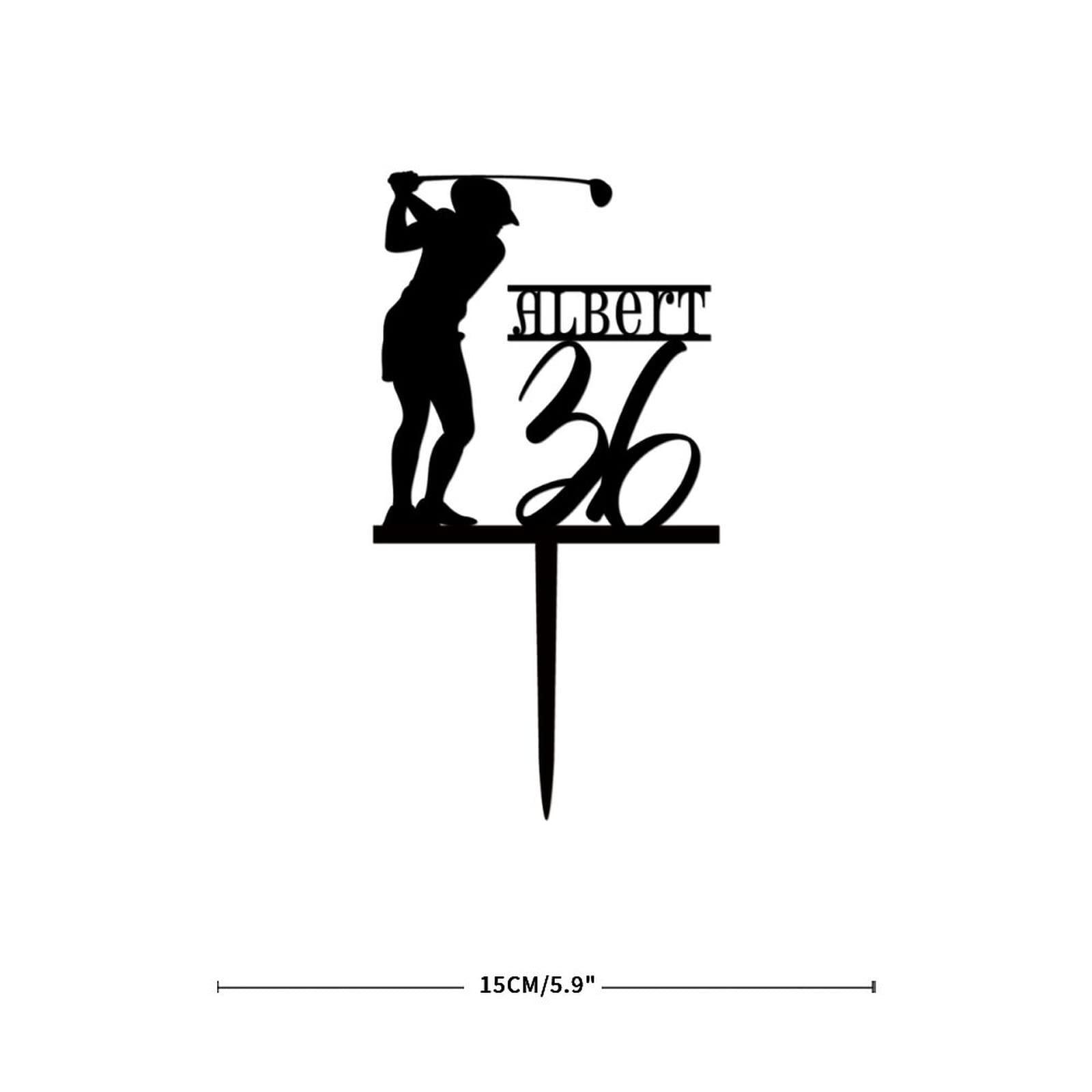 NoneQeleve Unique Cake Topper for Birthday,Golf Birthday Cake Topper, Golf Cake Topper Personalized, Golf Theme Cake Decoration for Men Boy,Personalized Birthday Cake Topper,Unique Birthday Gifts