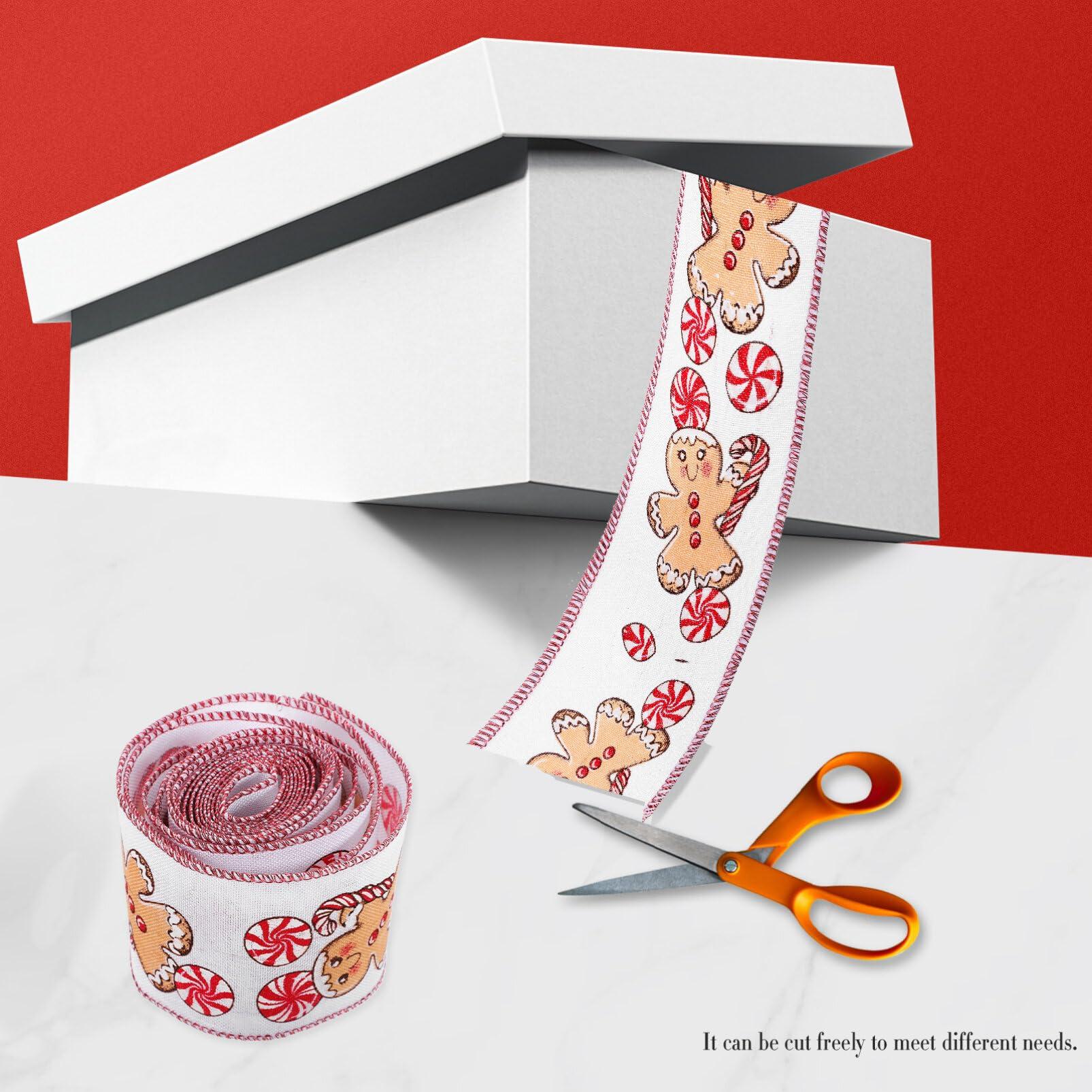 Healifty 1 Roll Handmade Wire Edge Bow Ribbon Wrapping Ribbon DIY Ribbon Christmas Tree Decorative Ribbon Xmas Ribbon Christmas Ribbon Decor Ribbons for DIY Packing Ribbons