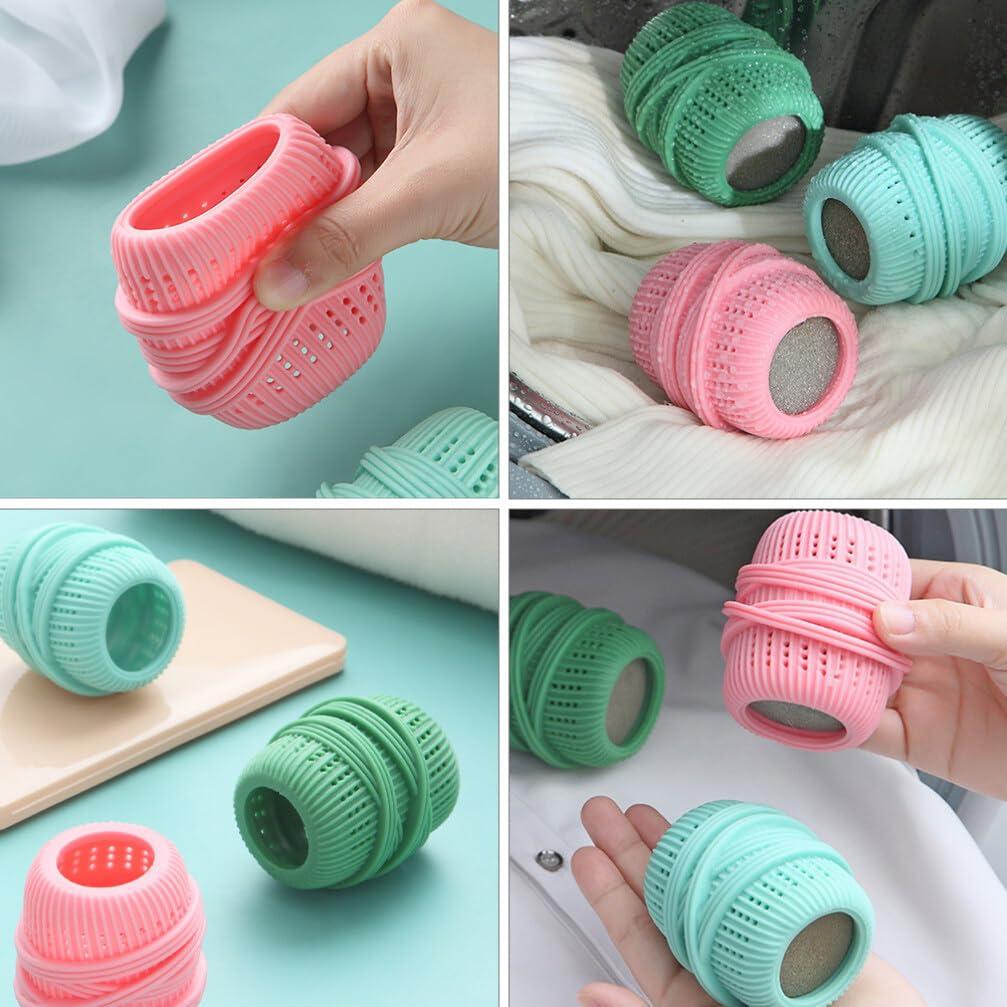 Baluue Baluue Washing Machine Laundry Ball, 3pcs Anti Winding Washer Balls, Laundry Washing Machine Soap Balls, Anti-Tangle Fabric Softener Dispenser for Home Laundry Shop