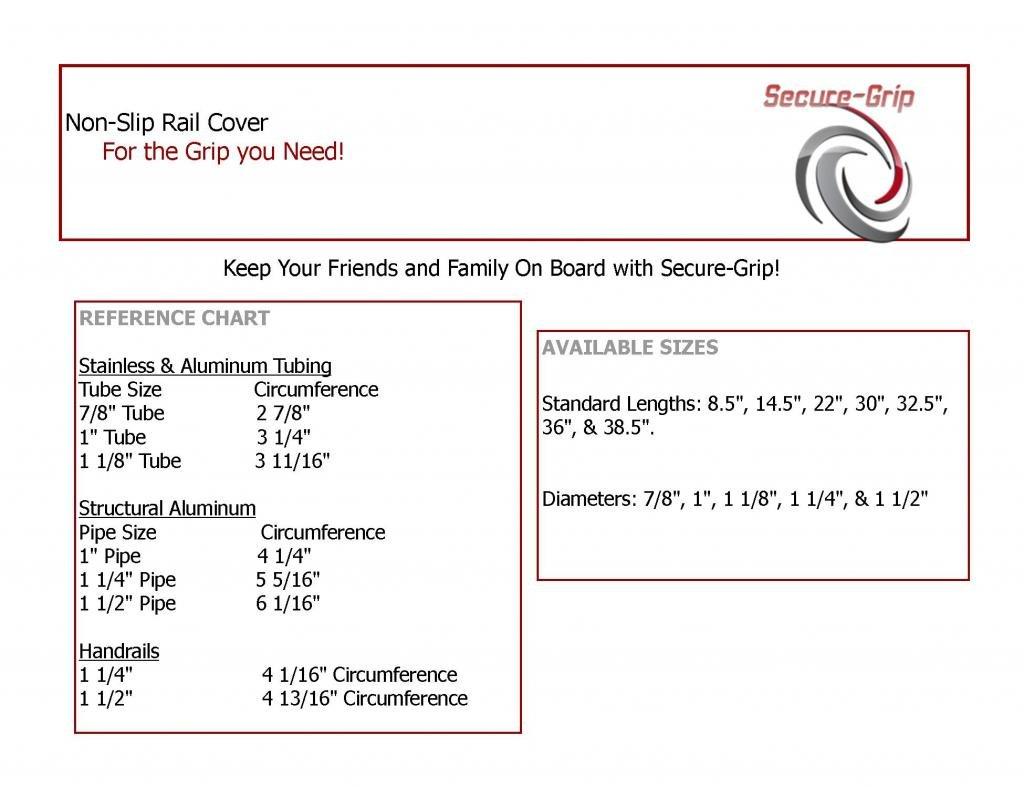 Secure Grip&#174; Secure-Grip: Non-Slip Boat Handrail Cover 44.5" (Fits 48" Grab Bar)