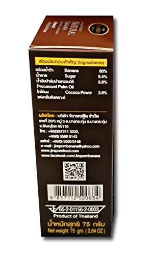 Jiraporn JIRAPORN BANANA, Solar Dried Natural Banana Dipped Chocolate 75 Grams (2.64oz)