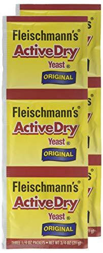 Fleischmann's Fleischmann's Active Dry Yeast,0.25 Ounce, 3 Count (Pack of 2)
