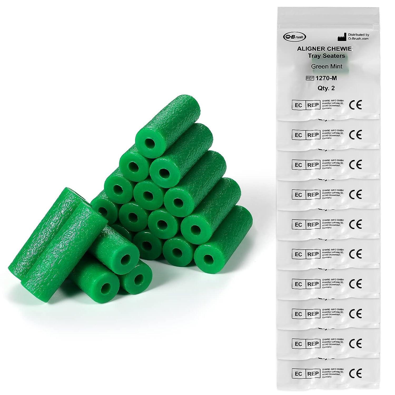 B Rush 20 Pcs Chewie For Invisalign Aligners, Aligner Tray Seaters For Invisible Braces, Dental Aligner Trays Seater Chewie, Orthodontic Aligners Teeth Chompers Unscented Flavor Pack Of 2 (Unscented)