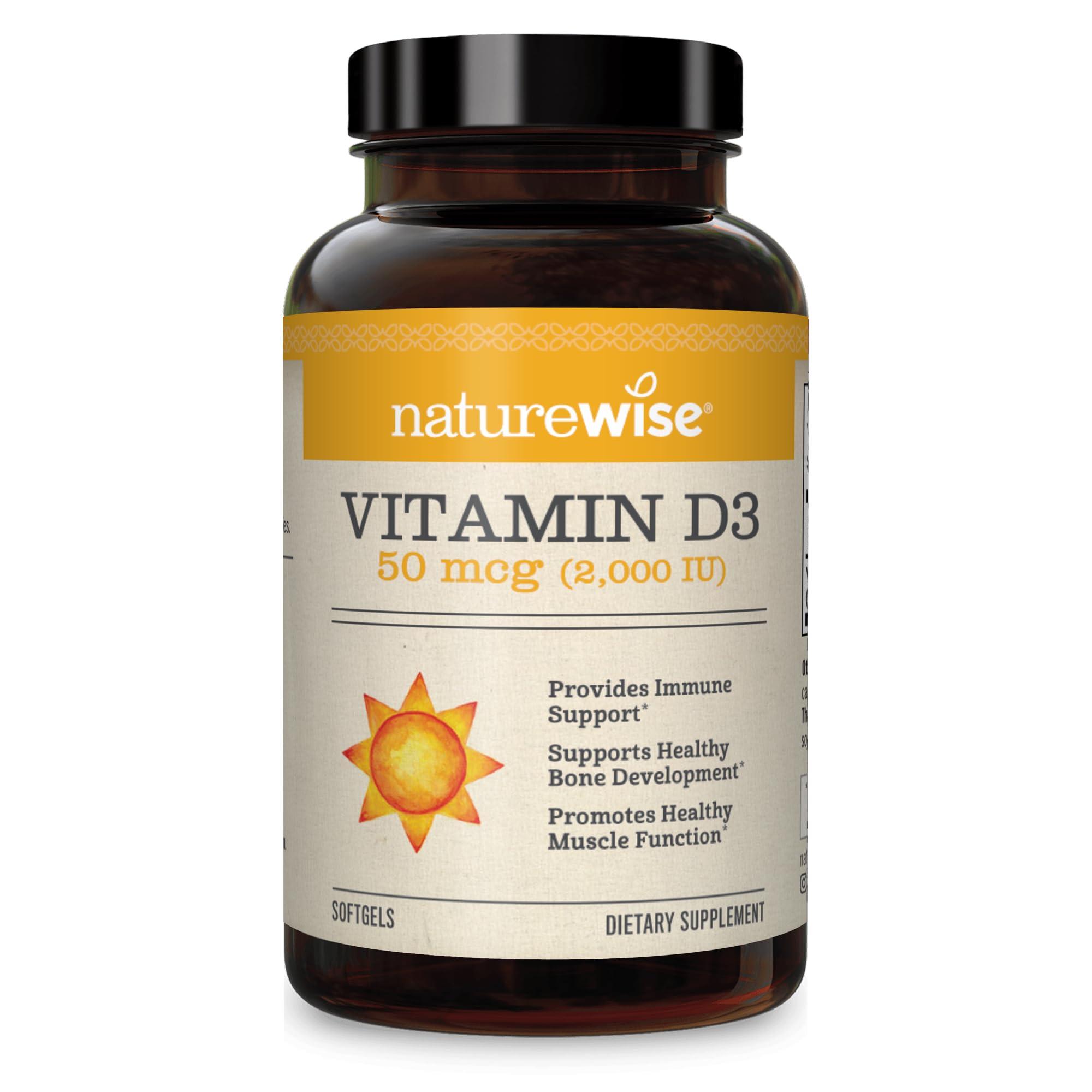 Viva Naturals Viva Naturals 24 oz Organic Psyllium Husk Powder & NatureWise 360 Count Vitamin D3 2000iu Mini Softgels