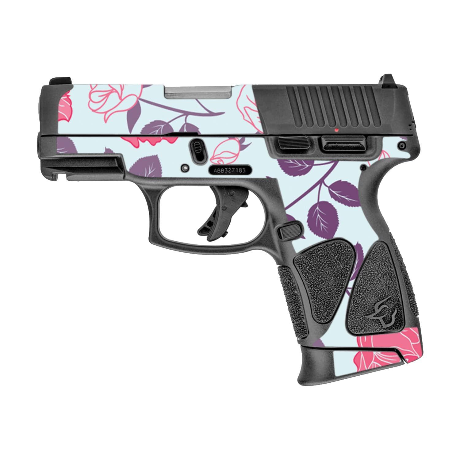 MIGHTY SKINS MightySkins Skin Compatible with Taurus G3C 9mm Luger - Vintage Floral | Protective, Durable, and Unique Vinyl Decal wrap Cover | Easy to Apply, Remove, and Change Styles | Made in The USA
