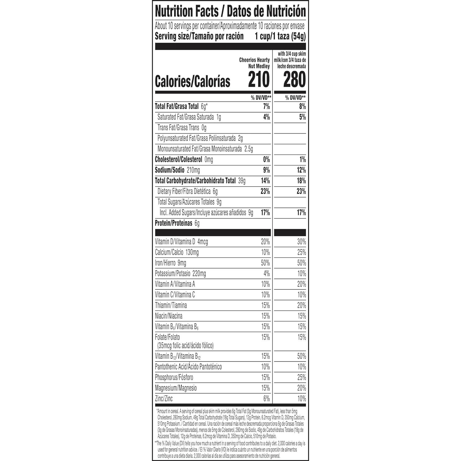 Cheerios Cheerios Hearty Nut Medley Breakfast Cereal, Maple Cinnamon Flavored, Made With Whole Grain, Family Size, 20 oz (Pack of 2)