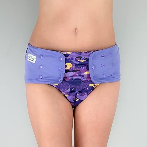 Ecoable Adult Pocket Cloth Diaper 2.0: Reusable Incontinence Protection Briefs for Special Needs Teens, Men and Women (Large, Deep Red)
