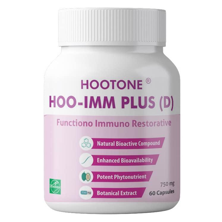 HOOTONE HOO-IMM Plus (D) Capsules - Natural, Non-GMO Immune Support Supplement to Boost CD4 Count - 60 Capsules, 1 HOO-IMM Plus D Per/Serving