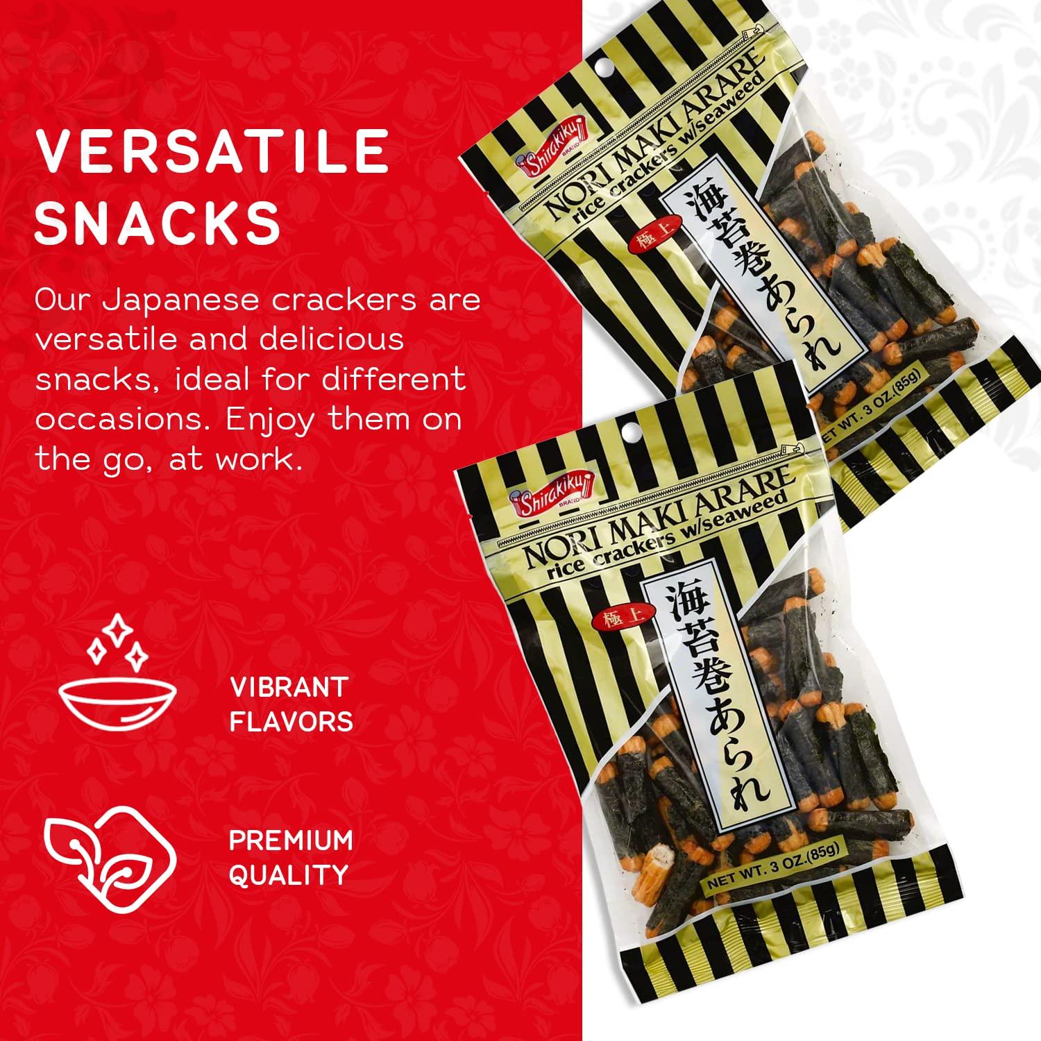 SHIRAKIKU BRAND Shirakiku, Norimaki Arare Rice Crackers, 3 Ounce