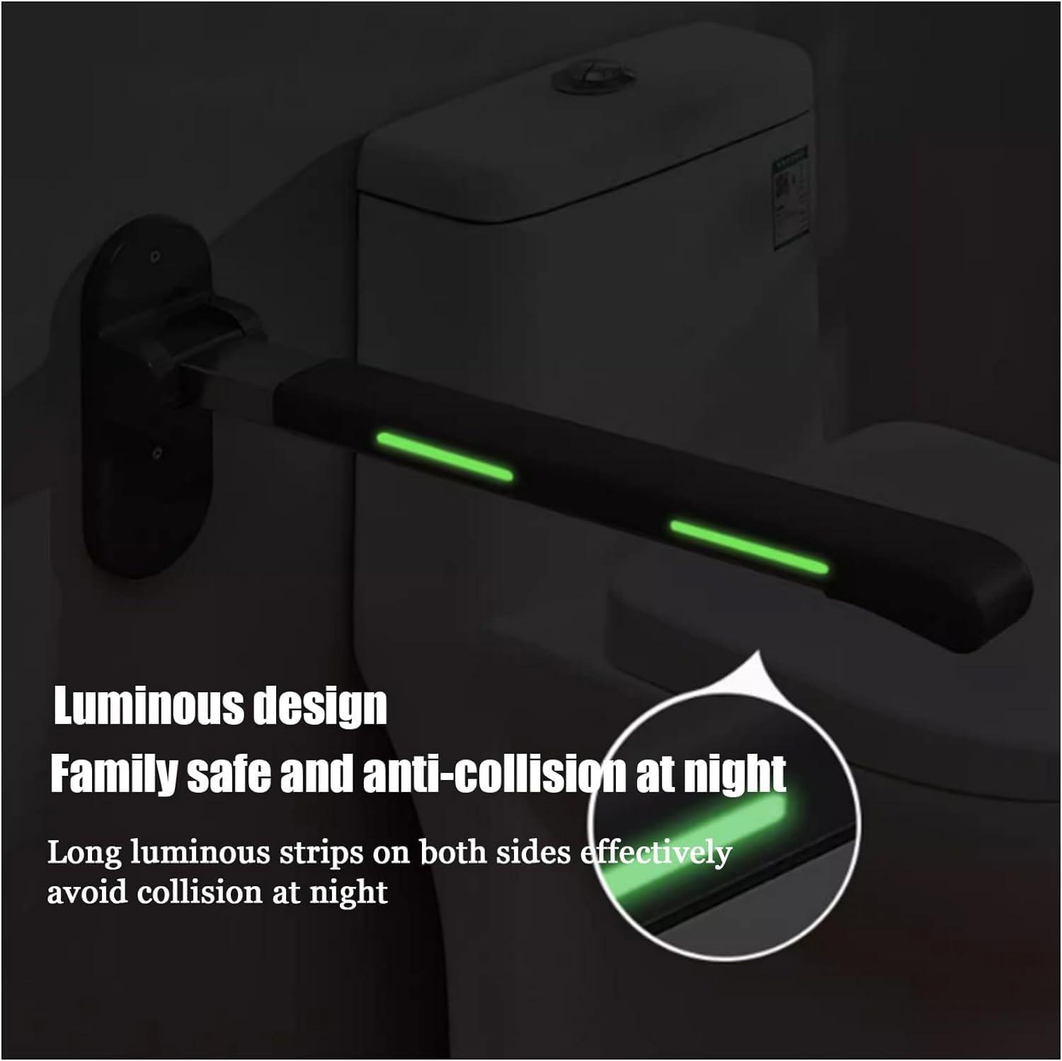 DIVIKO Handicapped Bathroom Folding Grab Bar, Handrail Safety Folding Grab bar Bathroom wc Toilet 300kg Load Safety Handrail for Elderly or Pregnant Woman (Color : A)