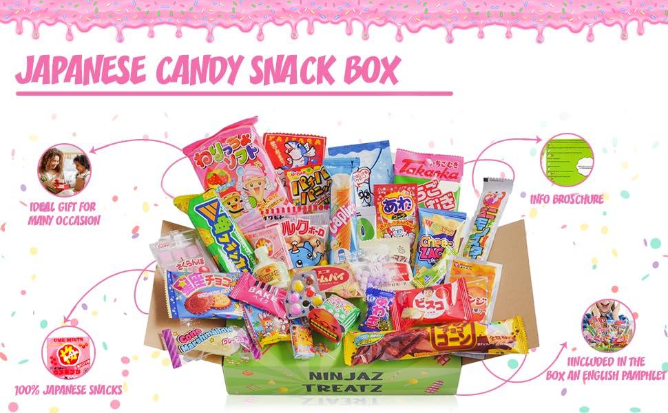 SUSHICANDY The Sweet taste of Japan 40 Japanese Candy Box 30 Japanese Snacks Plus 10 Japanese Kit Kat Flavors