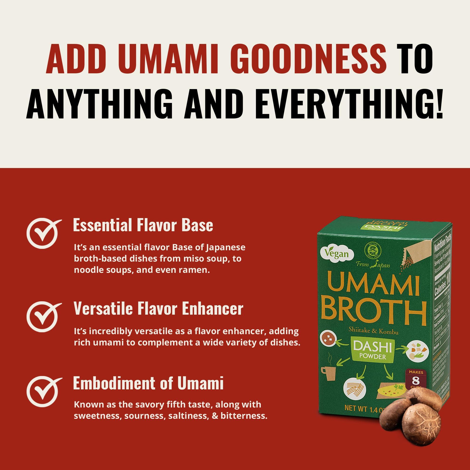 Muso From Japan Muso From Japan Umami Broth Dashi Powder, Vegan, 1.4oz, 4 sachets (Pack of 1)