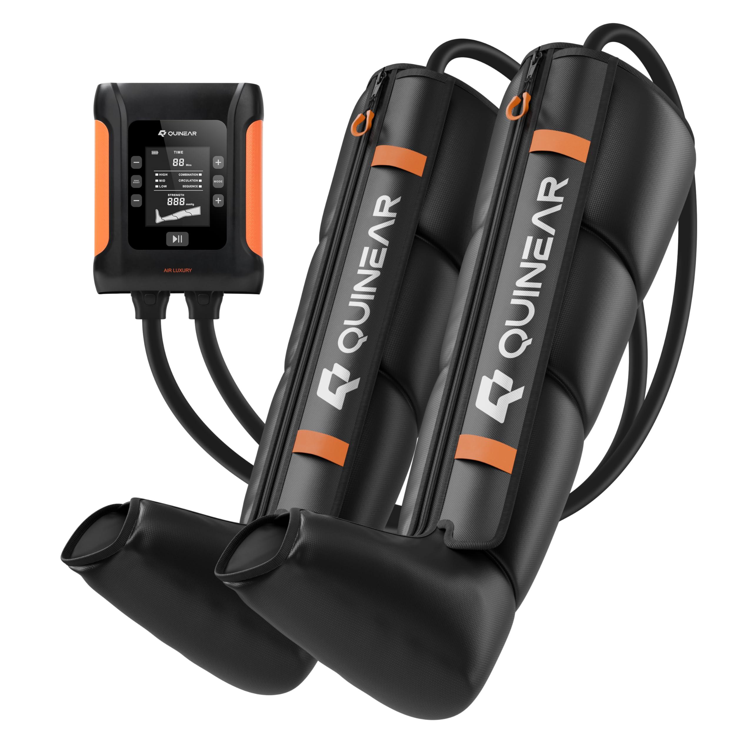 QUINEAR QUINEAR Professional Leg Recovery System, Cordless Air Compression Boots with Sequential Compression, Leg and Foot Massager, Fast Recovery Therapy for Athletes, FSA HSA Eligible (Small)