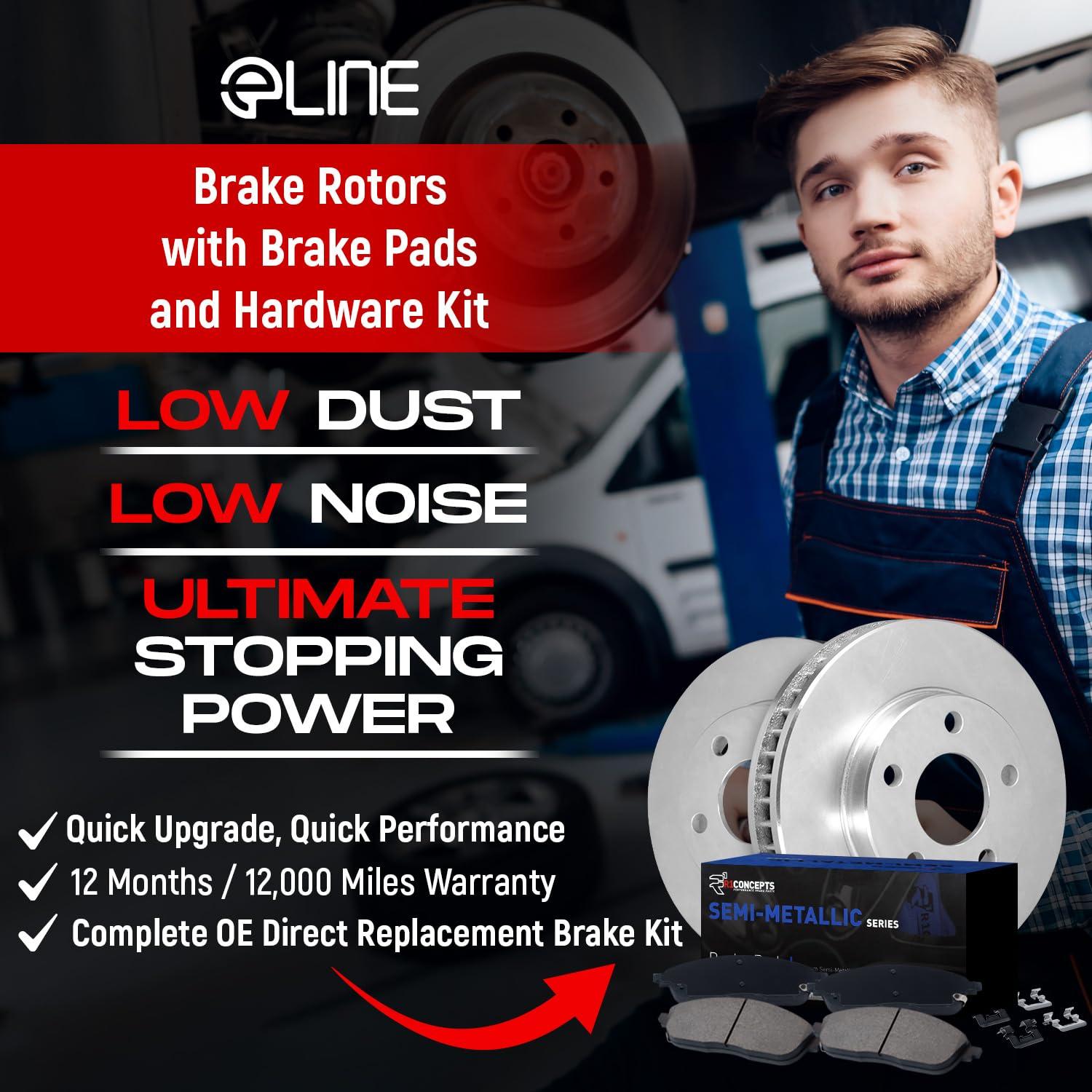 R1 Concepts R1 Concepts Rear Brakes and Rotors Kit |Rear Brake Pads| Brake Rotors and Pads| Semi Metallic Brake Pads and Rotors |Sensor Kit |fits 2014-2015 Mercedes-Benz CLA250