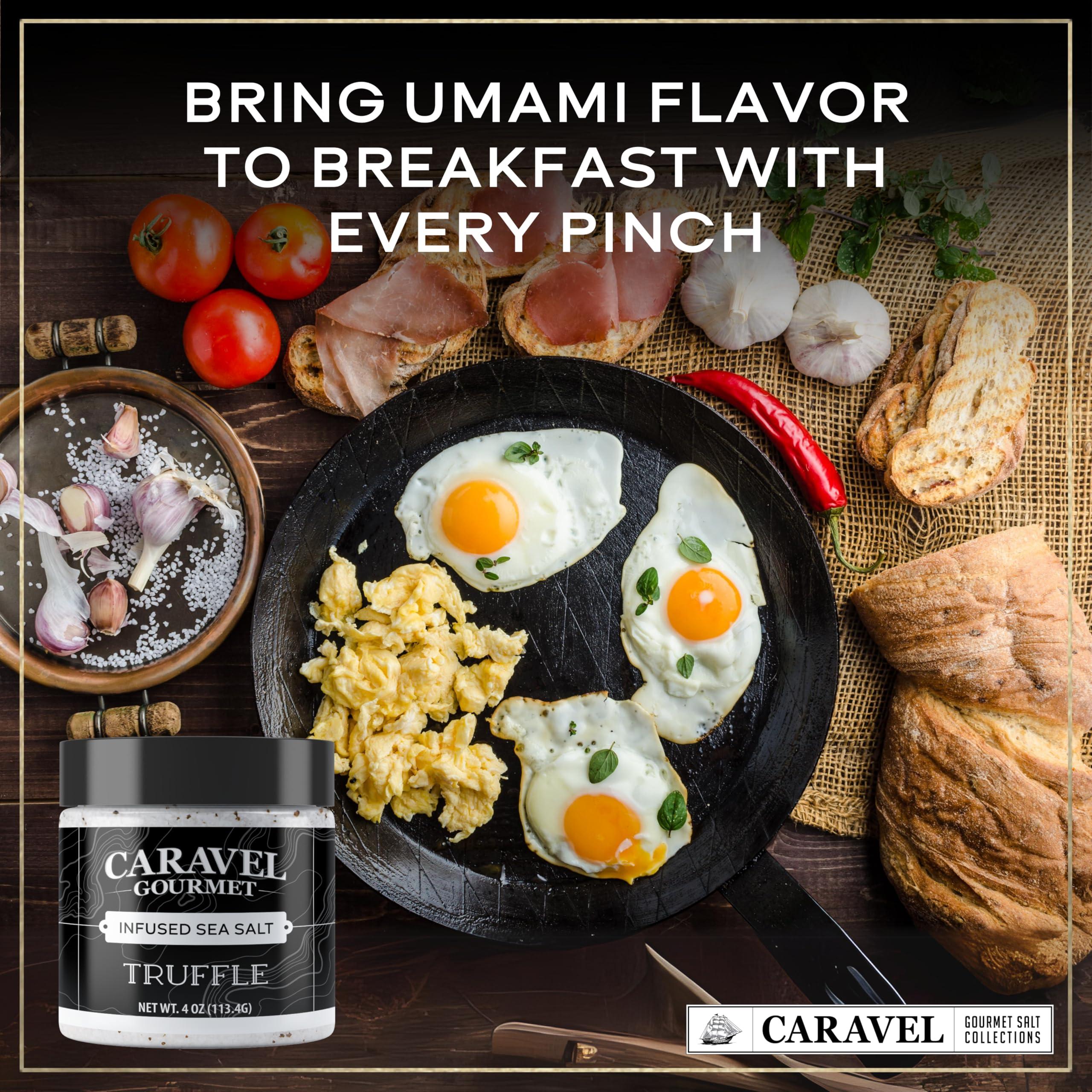 Caravel Gourmet Truffle Sea Salt - 4 oz Jar 3-Pack