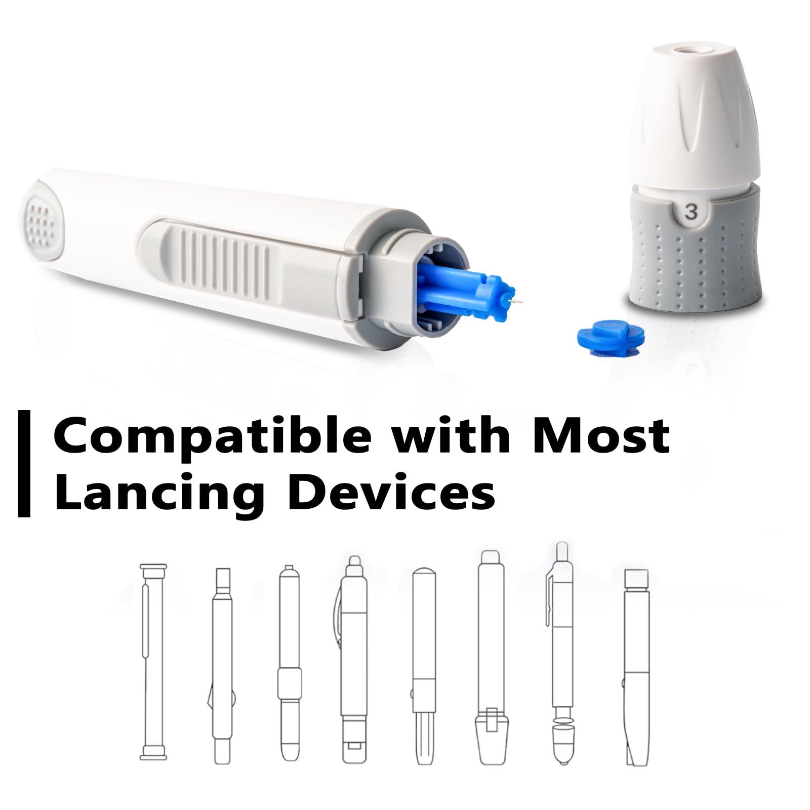 CARELIVING CareLiving Lancets for Diabetes Testing - 30 Gauge Diabetic Lancets for Blood Testing and Glucose Testing - Fits Most Lancing Devices - 310 Count (Blue)